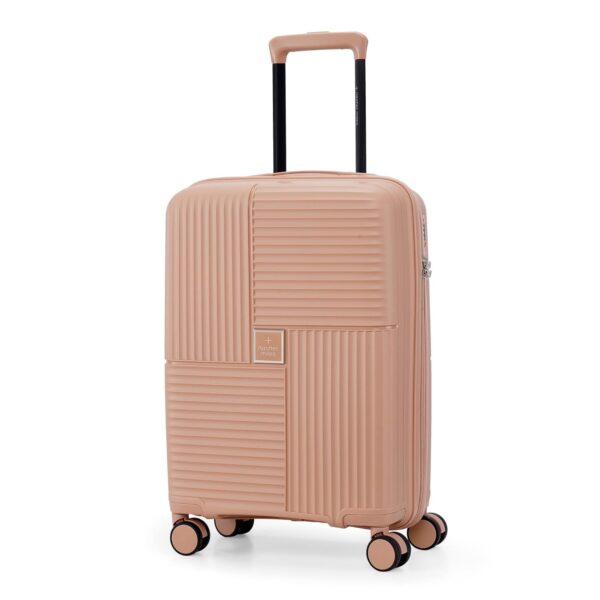 Nasher Miles Singapore Hard-Sided Polypropylene Cabin Luggage Champagne 20 inch |55cm Trolley Bag