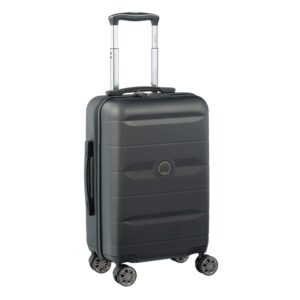 DELSEY PARIS Polycarbonate 55 Cms Black Hardsided Cabin Luggage (Comete, 4, Spinner, Carry-On Luggage)