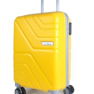 Trumpkin 8 Wheels 55 Cm Small Cabin Trolley Bag Hard Case Polycarbonate 360 Degree Wheeling System Luggage, Trolley Bags for Travel, Suitcase for Travel (Small, Yellow)