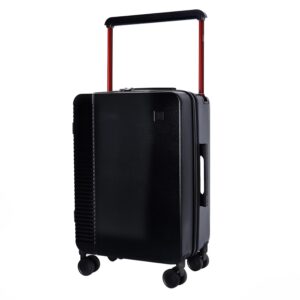 ICON The Transit Signature Cabin Polycarbonate Hardsided Luggage| Ultra Light Weight 8 Wheel | Wide Trolley Luggage Hardsided Suitcase (Black, Orange, Cabin)