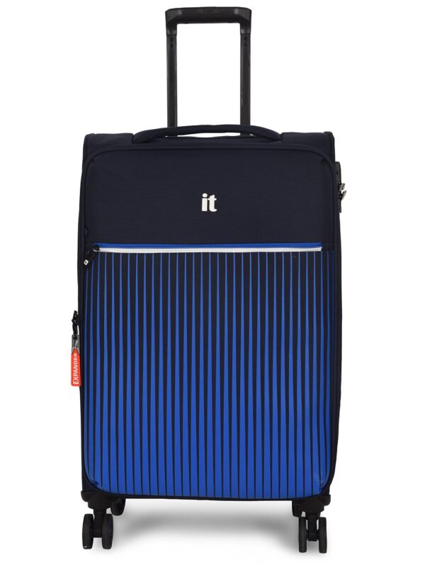 it luggage The Lite-Blue- Medium-24 inches Expandable Softsided with TSA Lock 8 Wheel Trolley Bag