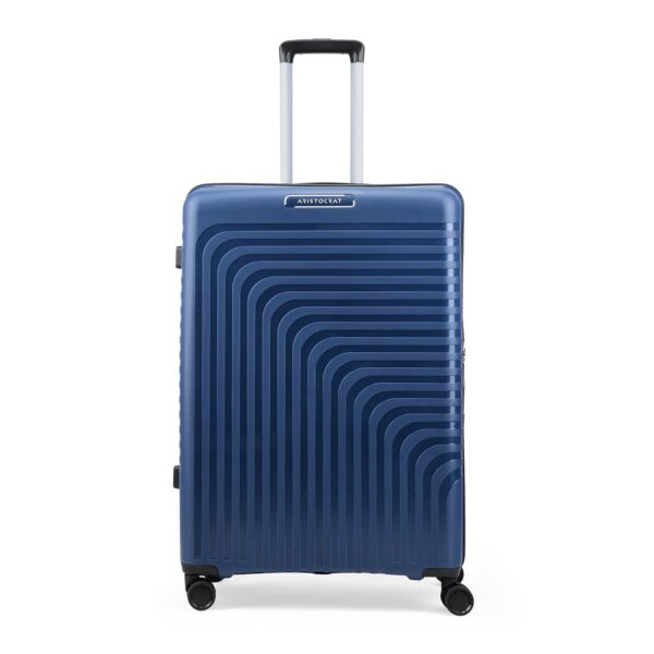 Aristocrat Wego 8W Str. Large 360°|Trolley Bag, Speed_Wheel Suitcase For Travel, 8 Wheel Luggage For Men And Women, Polypropylene Hard Side Cabin And Check In Bag (Blue, Large), 73 Centimeters