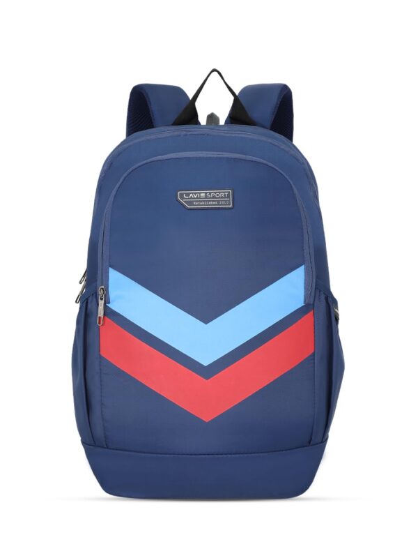 Lavie Sport Chevron 33L College Laptop Backpack with Rain Cover for Boys & Girls | Men & Women