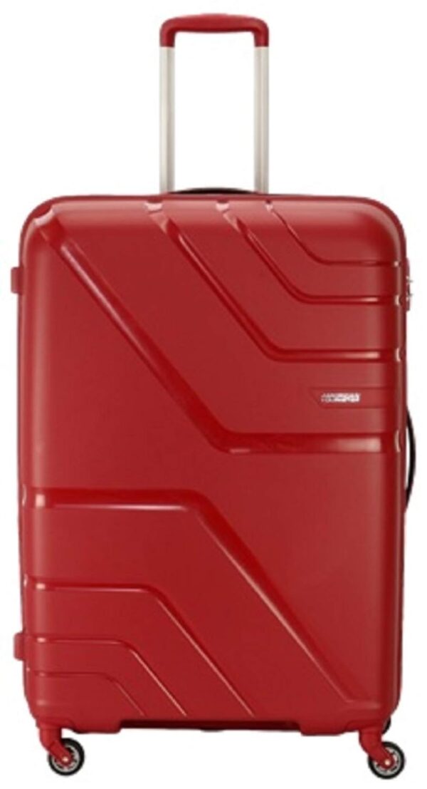 American Tourister Upland Polypropylene 79 Cms Large Deep Red Hardsided 4 Spinner Wheels Carry-On Luggage (Fr6 (0) 20 003)