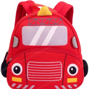 Toyshine 12″ Cute Car Face Backpack for Kids Girls Boys Toddler Backpack Preschool Nursery Travel Bag – Mini Size