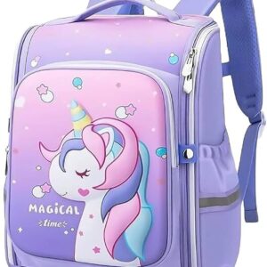 Zancia School Bag for Girls – Unicorn Bags for Girls for 7-12 Year Stylish Durable Water-Resistant Backpack Shoulder School Bags for Kids Birthday Gift for Kids, School Bag for Kids