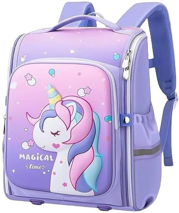 Zancia School Bag for Girls – Unicorn Bags for Girls for 7-12 Year Stylish Durable Water-Resistant Backpack Shoulder School Bags for Kids Birthday Gift for Kids, School Bag for Kids