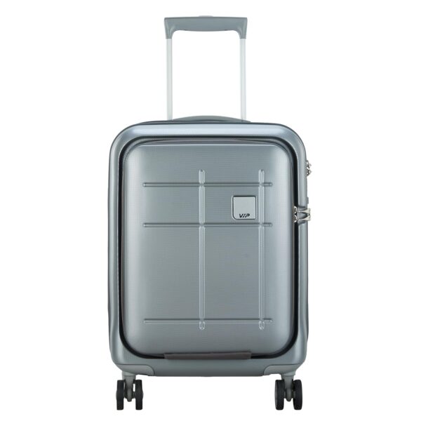 VIP Zorro Strolly 55Cm 360° SMS|Trolley Bag, Speed_Wheel Suitcase for Travel, 8 Wheel Luggage for Men and Women, Polycarbonate Hard Side Cabin and Check in Bag (Silver, Small)