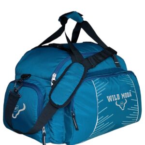 60L Duffel Bag – Ultimate Travel Companion (Blue & Black)