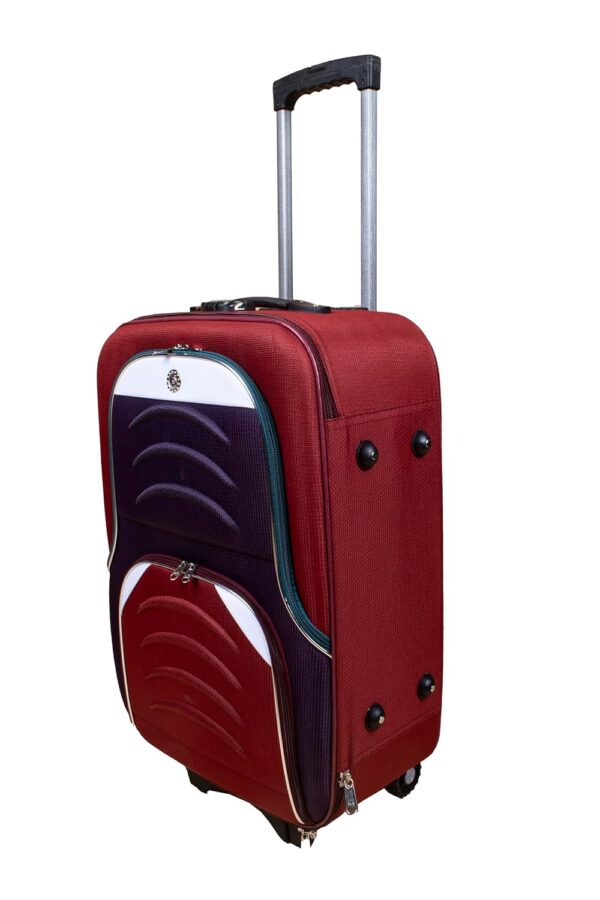 Normal Trolley softside Polyester Bag 24inch Check-in (Maroon with Purple)