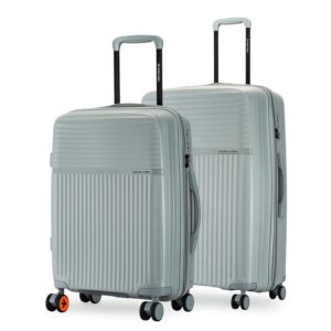 Nasher Miles Krabi Expander and TSA Lock Hard-Sided Polypropylene Luggage Set of 2 Grey Trolley Bags (55 & 65 cm)