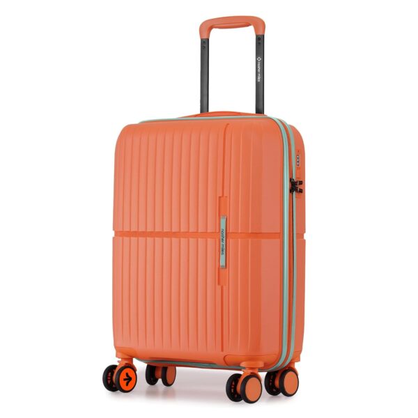 Nasher Miles Springfield Hard-Sided Polypropylene Cabin Luggage Orange 20 inch |55cm Trolley Bag Suitcase