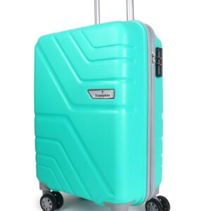 Trumpkin 8 Wheels 55 Cm Small Cabin Trolley Bag Hard Case Polycarbonate 360 Degree Wheeling System Luggage, Trolley Bags for Travel, Suitcase for Travel (Small, Sky Blue)