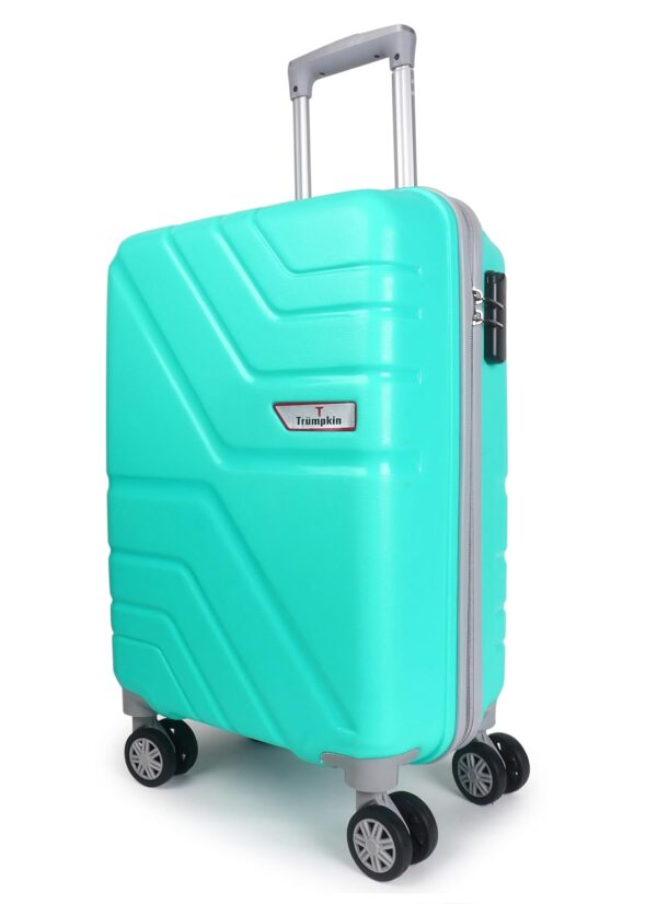 Trumpkin 8 Wheels 55 Cm Small Cabin Trolley Bag Hard Case Polycarbonate 360 Degree Wheeling System Luggage, Trolley Bags for Travel, Suitcase for Travel (Small, Sky Blue)