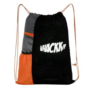 Whackk Joss 9L|Sports Bag|Swimming Equipment Bags|Netball Bags|Dry Bags|Drawstring Bag for Shoes & Clothes|Sports Gear|Accessory pocket |Gym Bag |Tuition Bag|1 Bottle Holder (Orange)