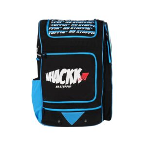 WHACKK Blast Junior 37L|Cricket Kit Bag |1 Pocket for Bat |2 Water Bottle Holders|Upto 10yrs Kids Kitbag |Leg pad Upto 13.75 “|Shoe & Accessories Pockets |Lightweight |Dual Opening (Black Blue)