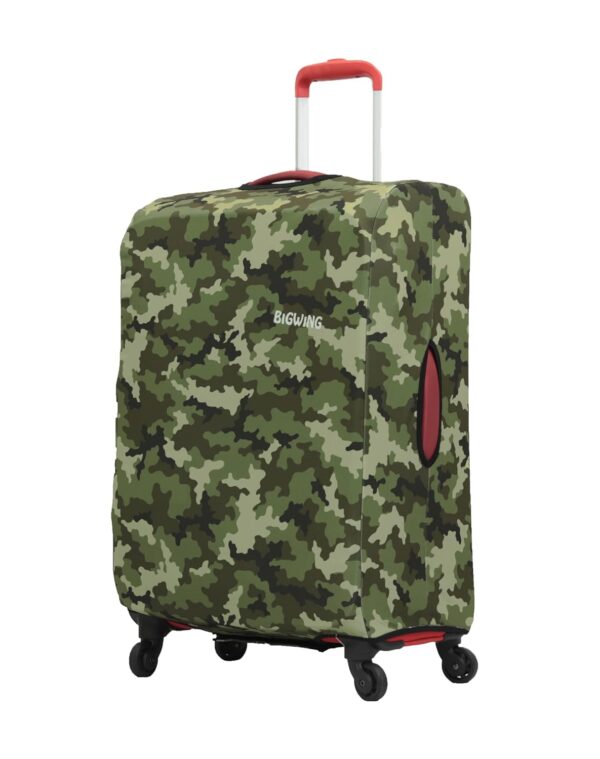 BIGWING Camouflage Polyester Printed (20′ Inch) Small Protective Soft Luggage Trolley Bag Cover (Fits Only On Fabric Trolley Bag)