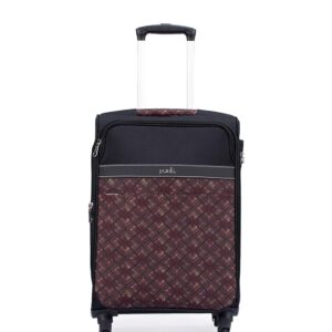 ZOUK Avasa Amritsar Phulkari Polyester Soft 4 Spinner Wheel 360° Rotating Cabin 50 cm Multicolor Trolley Bags for Travel