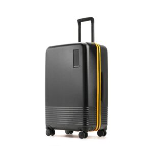 MOKOBARA Iconic Range The Check-in Luggage Medium Size German Makrolon Poly-Carbonate Hard Sided 8 Hinomoto Wheels Suitcase Trolley – Hinomoto Wheels, Black-Crypto Sunray (Limited Edition)