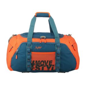 Skybags Polyester Solid Pattern Hustle Duffle Bag 55 (Orange, Small), 33 Cm,W-33 Cm