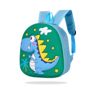 BEMBIKA Kindergarten Cute Cartoon Kids School Bag for Boys and Girls, Toddler Preschool Plush Travel Schoolbag, Perfect Book Bag, Casual Backpack for Kids � (Dino Green)