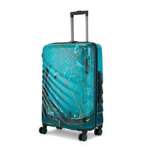 Safari Select Brooklyn 66 Cms Check-in Trolley Bag Hard Case Polycarbonate 8 Wheels with 360 Degree Rotation, Recessed TSA Lock, Anti-Theft Zipper, Trolley Bags for Travel, Suitcase for Travel, Teal