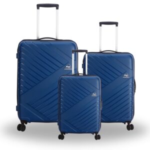 American Tourister Kamiliant Polycarbonate 4W Hardsided Cabin Check-In Strolly 4 Spinner Wheels Carry-On Luggage (Small/55Cm, Medium/68Cm And Large/78Cm) – Set Of 3 Pc (Peacock Blue)