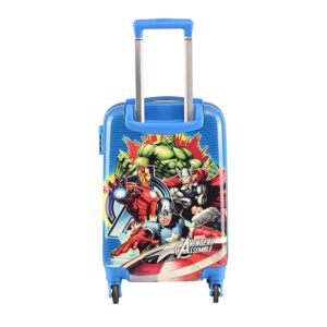 Kuber Industries 20inch Polycarbonate & ABS Kids Trolley Bags for Girls & Boys with 360 Degree Rotating Wheels | Hardsided Cabin Travel Suitcase for Kids | DTB2011, Avengers – Blue