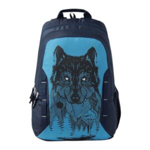 ZERUS Wolf printed backpack with laptop sleeve School Backpack For Boys & Girls