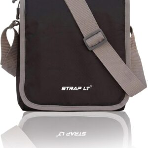 StrapLt Fabric Sports Sling Bag for Men and Women (Black)