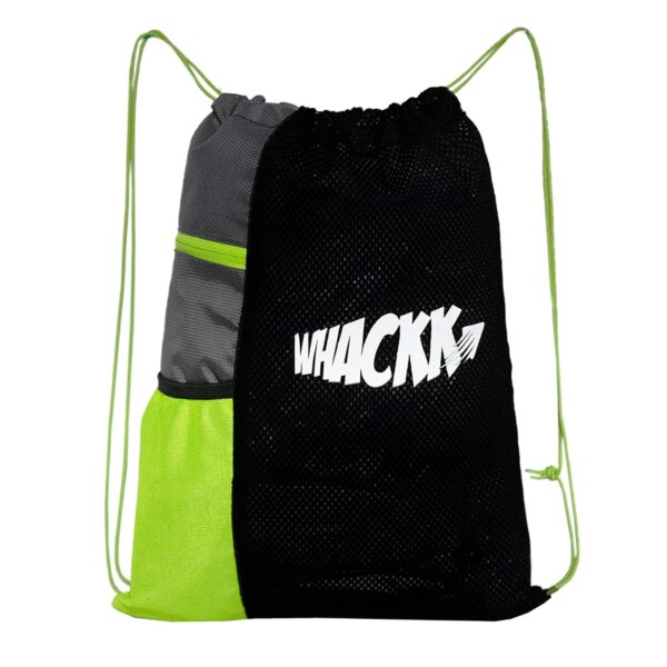 Whackk Joss 9L|Sports Bag|Swimming Equipment Bags|Netball Bags|Dry Bags|Drawstring Bag for Shoes & Clothes|Sports Gear|Accessory pocket |Gym Bag |Tuition Bag|1 Bottle Holder (Green)