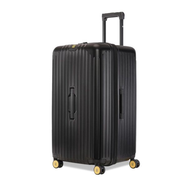 EUME Trunk Check-In Medium Plus Luggage 66 Cm 8 Spinner Wheels Trolley Bag Expandable To 74 Cm For Travel|German Bayer Polycarbonate (Pc) 8 Silentrun Wheels Suitcase (Charcoal Black)