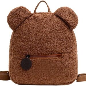 MTRoyaldia Teddy Stuffed Bear Backpack Embroidered Name Plush Backpack Cute Bear Padded Animal Mini Bear Backpack