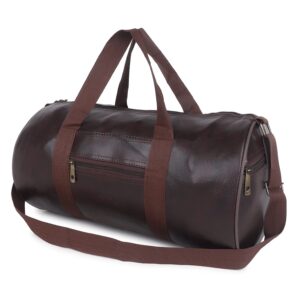 Gym Duffel Bag, Shoulder Gym Bag, Sports and Travel Bag for Multipurpose Gym, Basketball, Football, Cricket Kit, with Side & Mid Compartments for Men, Women, Boys & Girls (Brown)