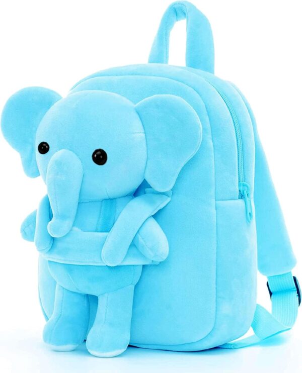 Frantic Soft Cartoon Design Animal Velvet Plush School Backpack Bag For 2 To 5 Years Boys Girls Nursery Preschool Picnic Carry Travelling Bags