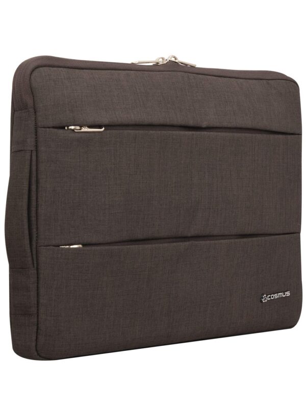 Cosmus Impact Dark Grey Laptop Sleeve for up to 15.6 inches with 2 Front Pockets for Charger