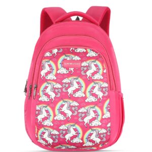 Lavie Sport 43cm Unicorn Rainbow Printed 26 litres School Backpack for Girls | Stylish and Trendy Casual Backpack