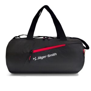 Jager-Smith Polyester Gym Bag/Unisex Gym Bags/Adjustable Shoulder Bag/Duffle Gym Bags for Men/Carry Accessories/Fitness Bag/Sports &Travel Bag/Gym kit Bag/Foldable Gym Bag with Shoe Compartment