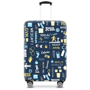 Nasher Miles Eco Friendly Polyester 65 cm (24 Inch) Medium Protective Luggage Cover (Navy Blue)