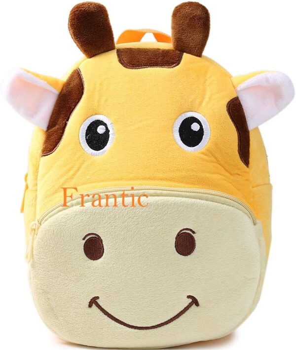 Frantic Kids Cartoon Cute Animal Travelling School Bag Soft Plush Backpacks Boys Girls Baby for 2 to 5 Years Baby/Boys/Girls