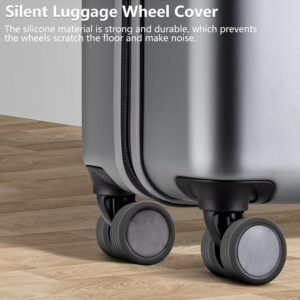 ZUMIE Luggage Wheel Protector – Luggage Suitcase Wheels Protector Covers, Silicone Shock Absorption Wheel Cover For Trolley Bag Suitcase Wheel Cover Silicone For Most 8 Spinner Wheel Bag/Chair (8 PCS)