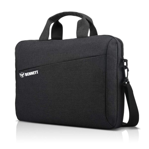 Bennett™ Mystic Unisex Adult Men’s Laptop Bag 15.6 inch Side Shoulder Briefcase Satchel Messenger Business Bags for Men & Women Front Pocket for Laptop Accessories – Black (6 Month Warranty)