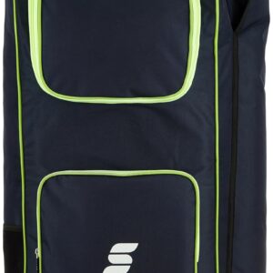 Amazon Brand – Symactive Cricket Kit Bag | Dedicated Bat Pocket | Durable Construction | Ample Storage Space | Adjustable Shoulder Straps | Zipper (Blue)