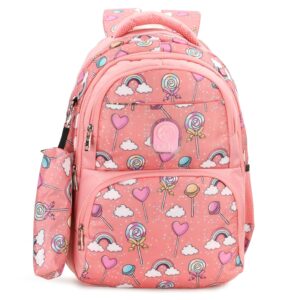 Chris & Kate Multi-Print School Backpack for Boys and Girls – Versatile for School, College, Everyday Use – Includes Free Stationery Pouch and Rain/Dust Cover