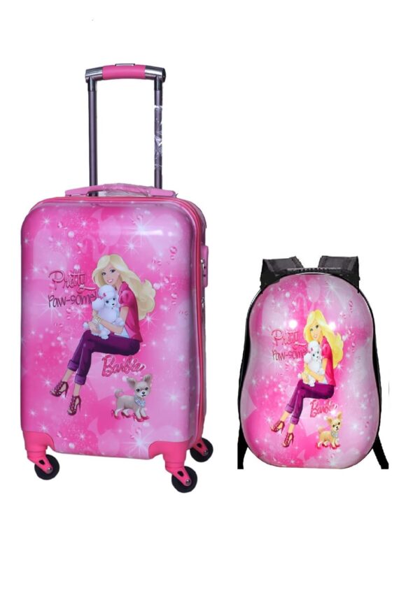 D’s PARADISE Cartoon Print 20 inches Polycarbonate Girl’s Suitcase/Trolley Bag and 13 inches Hardshell Bag for Kid’s and Girls/Boys