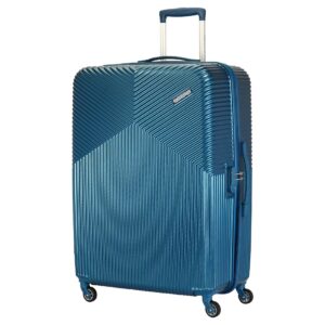 American Tourister Georgia 69 cms Medium Check-in Polycarbonate (PC) Hard Sided 4 Spinner Wheels Trolley Bag (Midnight Blue)