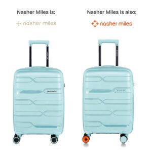 Nasher Miles Paris Hard-sided Polypropylene 8 Spinner Wheel Cabin Luggage Pastel Green 20 inch |55cm Trolley bag