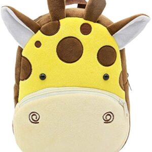 DZert Giraffe Kids School Bag Soft Plush Backpacks Cartoon Boys Girls Baby (2-5 Years)