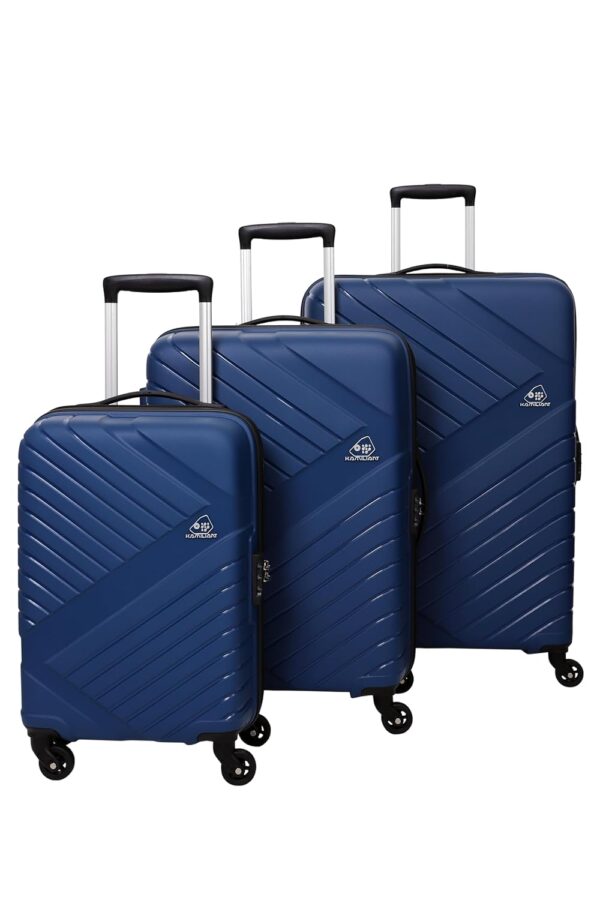 American Tourister Kamiliant 3 Pc Set 55 Cms, 68 Cms & 79 Cms Small, Medium & Large Set Of Hard Sided 4 Wheels Spinner Trolley Bags-Navy