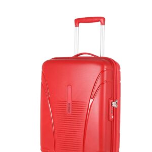 American Tourister Ivy 55 Cms Small Cabin Polypropylene (PP) Hard Sided 4 Wheeler Spinner Luggage/Trolley Bag with TSA Lock (Red)